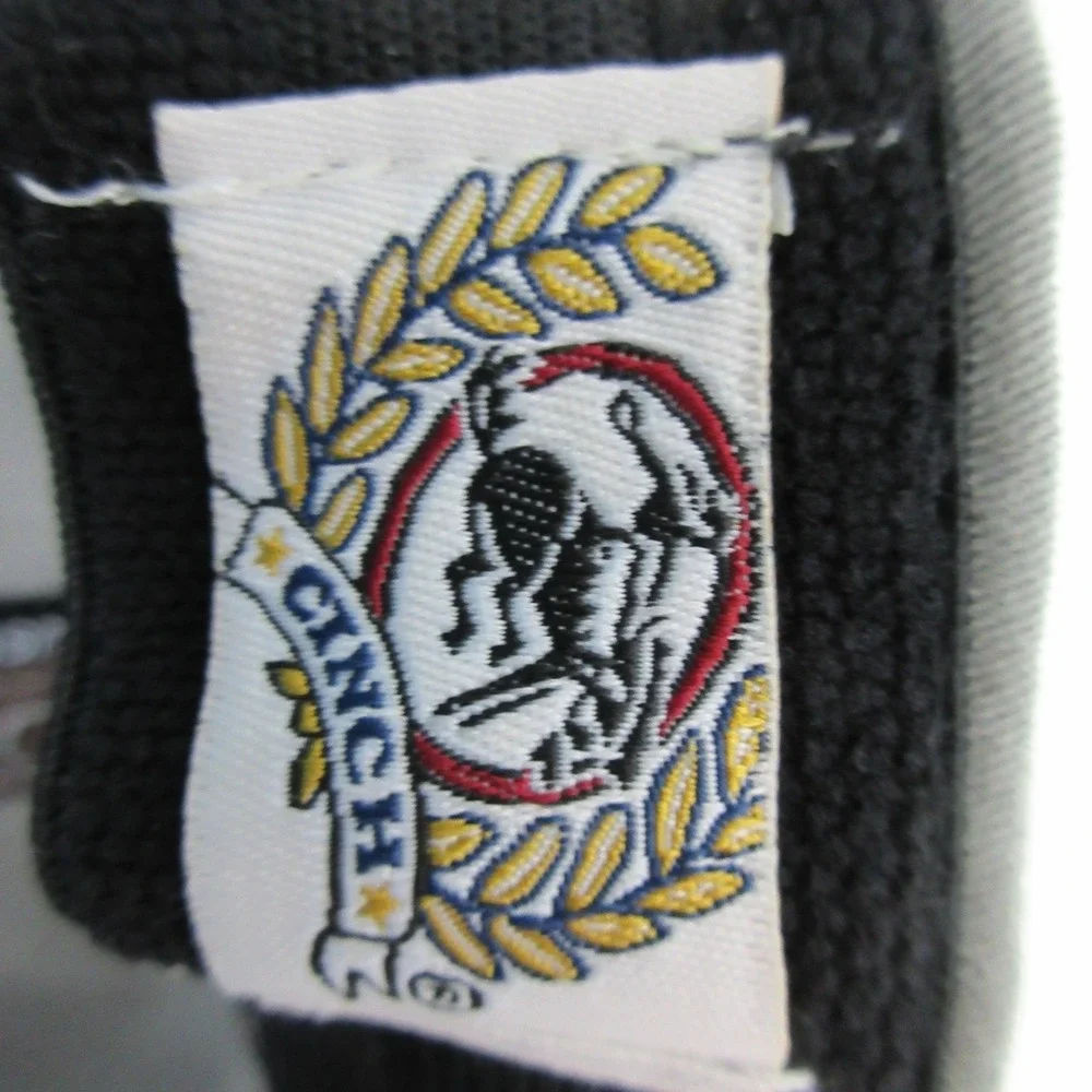 Cinch Hat Cap Fitted Mens‎ Large Gray Embroidered Rodeo Bull Western Cowboy